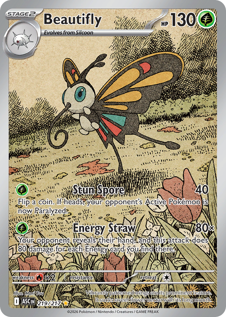 Beautifly 219/217 from Pokemon TCG Ascended Heroes