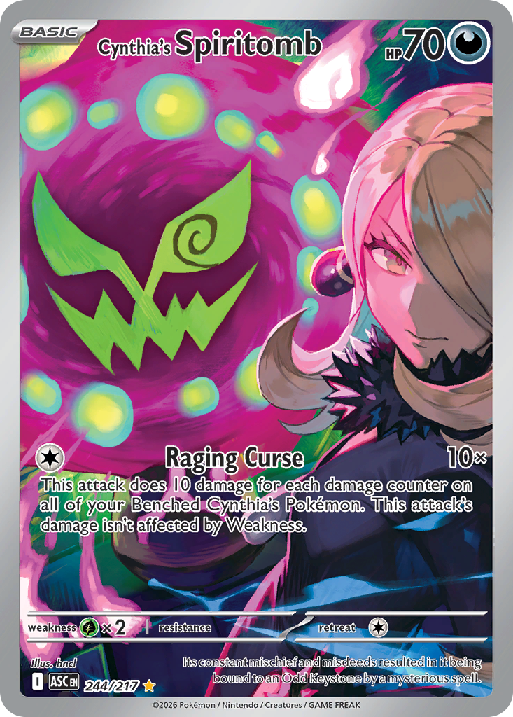 Cynthia's Spiritomb 244/217 from Pokemon TCG Ascended Heroes