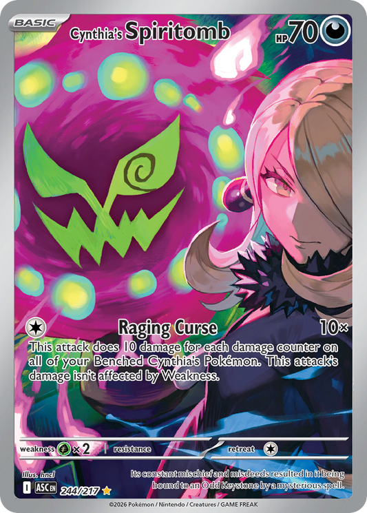 Cynthia's Spiritomb 244/217 from Pokemon TCG Ascended Heroes