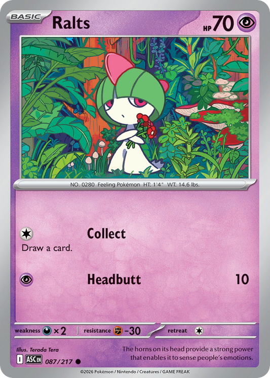 Ralts 087/217 from Pokemon TCG Ascended Heroes