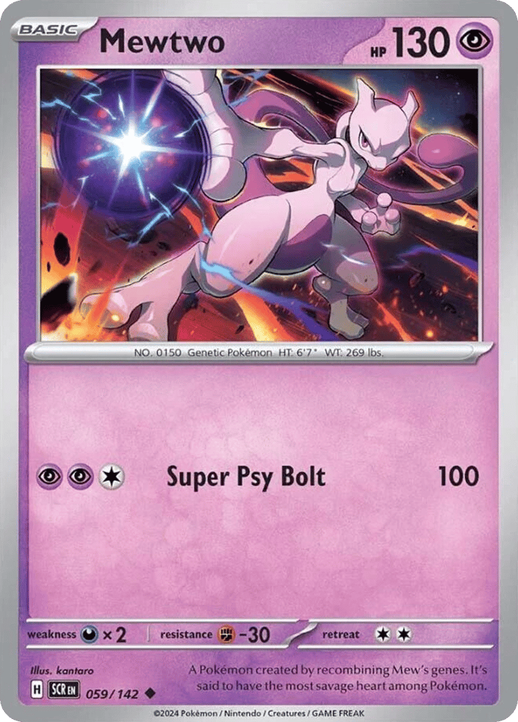 Mewtwo 059/142 from Pokemon TCG Stellar Crown
