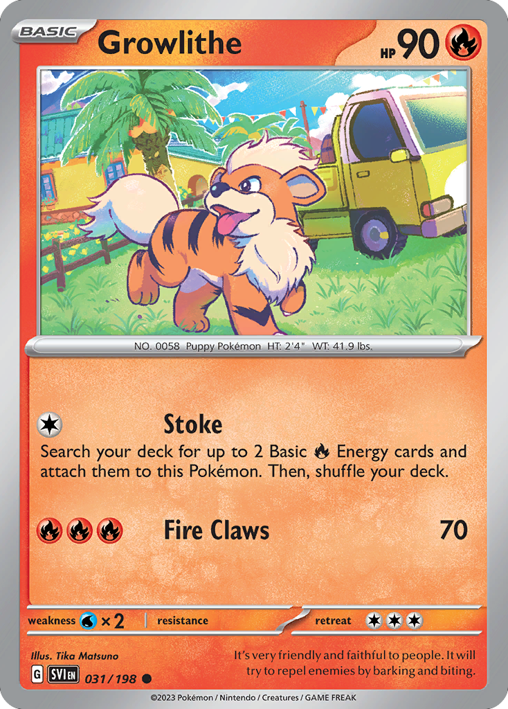 Growlithe 031/198 from Pokemon TCG Scarlet & Violet