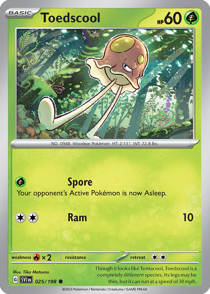 Toedscool 025/198 from Pokemon TCG Scarlet & Violet