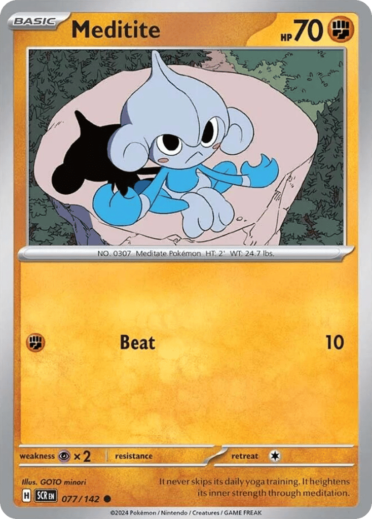 Meditite 077/142 from Pokemon TCG Stellar Crown