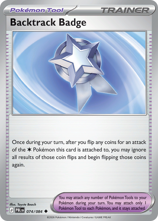 Backtrack Badge 074/084 from Pokemon TCG Pitch Black