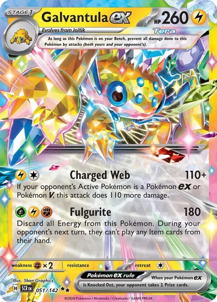 Galvantula ex 051/142 from Pokemon TCG Stellar Crown