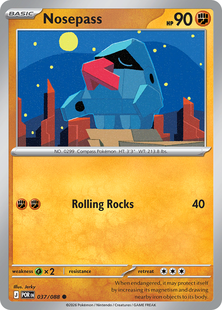 Nosepass 037/088 from Pokemon TCG Perfect Order