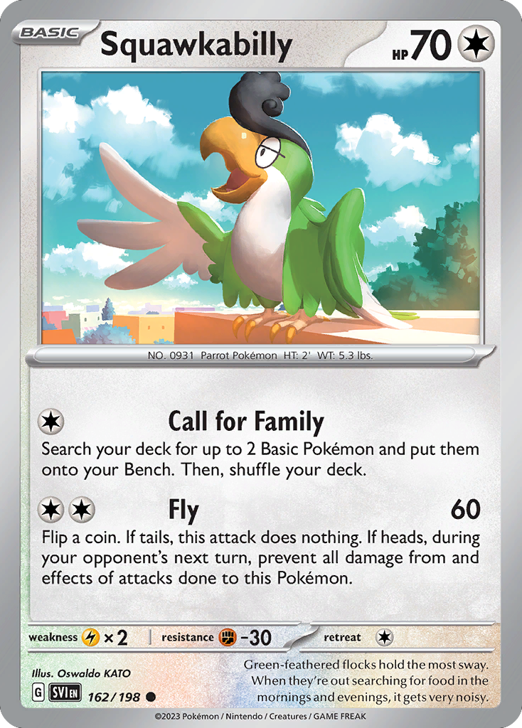 Squawkabilly 162/198 from Pokemon TCG Scarlet & Violet