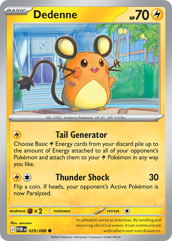 Dedenne 029/088 from Pokemon TCG Perfect Order