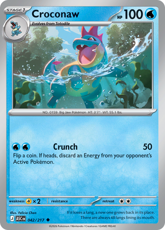 Croconaw 042/217 from Pokemon TCG Ascended Heroes