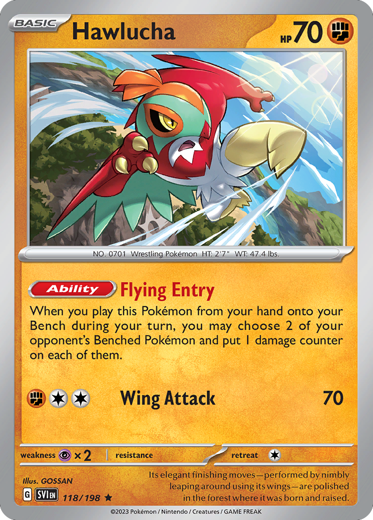 Hawlucha 118/198 from Pokemon TCG Scarlet & Violet