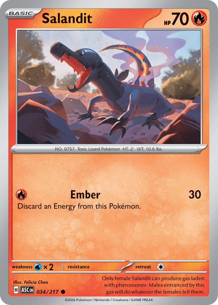 Salandit 034/217 from Pokemon TCG Ascended Heroes
