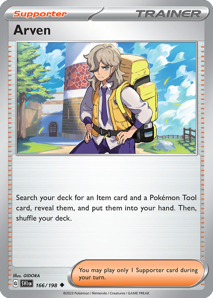 Arven 166/198 from Pokemon TCG Scarlet & Violet