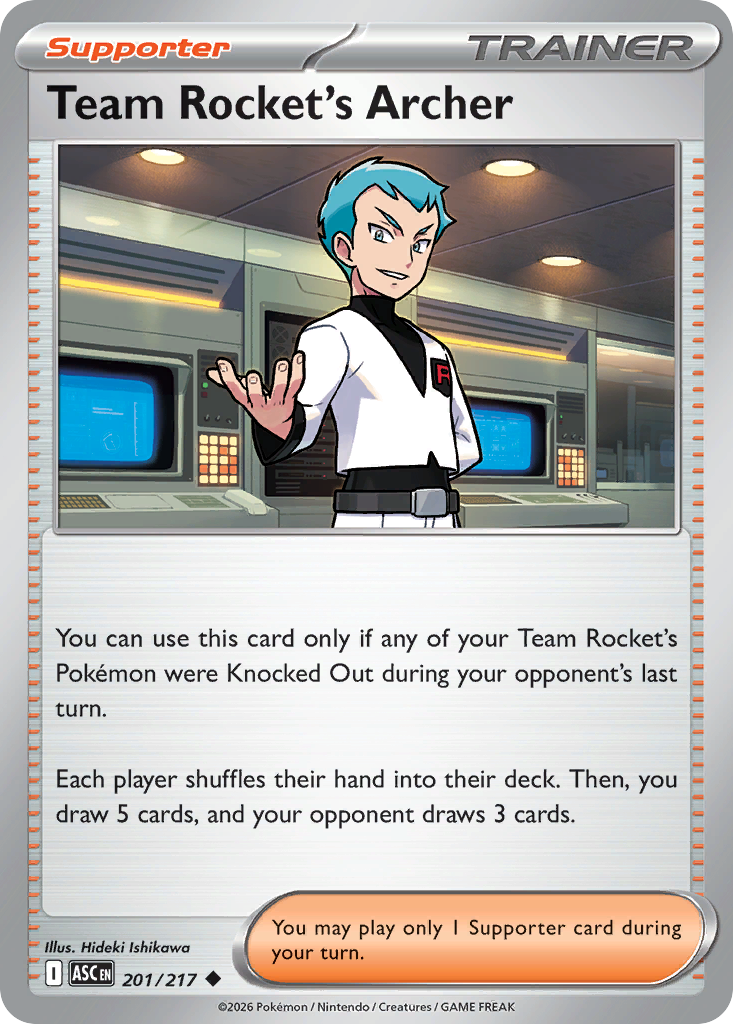 Team Rocket's Archer 201/217 from Pokemon TCG Ascended Heroes